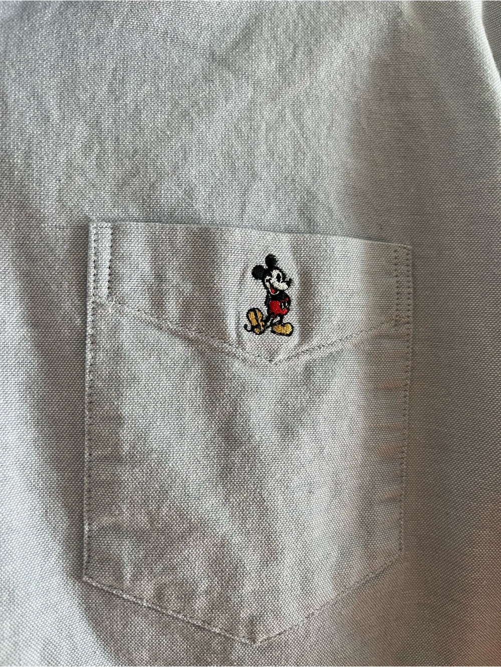 Disney x Gap Characters Embroidered Kids Button Down Chambray Shirt XL